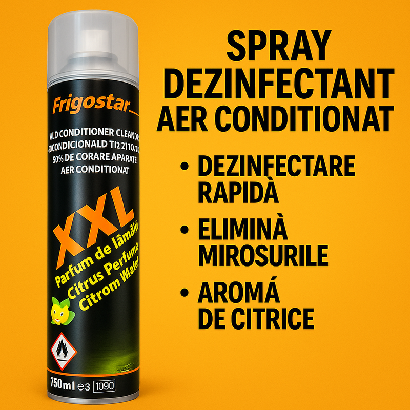 Spray dezinfectare aer conditionat Frigostar XXL aroma citrice 750 ml